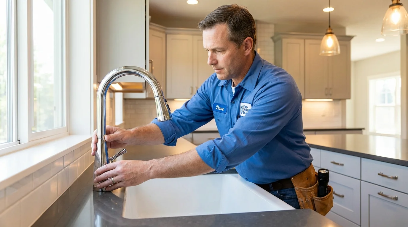 Kitchen faucet installation by Johns Plumbing LLC in Dobson